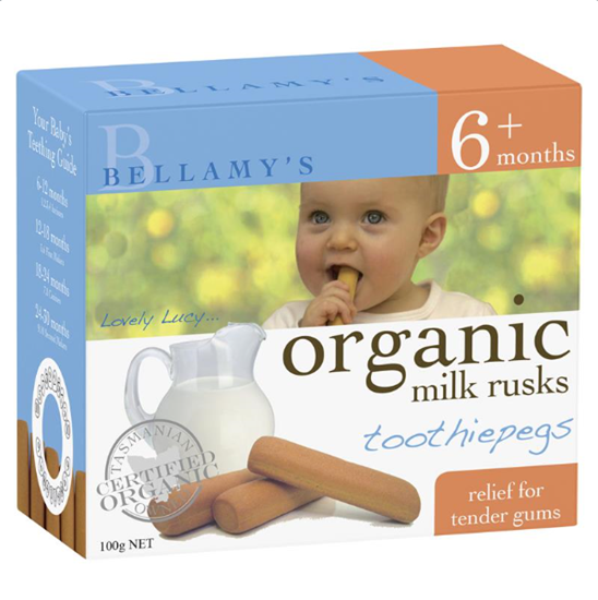 Picture of Bellamy's Organic 贝拉米婴儿宝宝有机牛奶磨牙饼干 辅食 100g